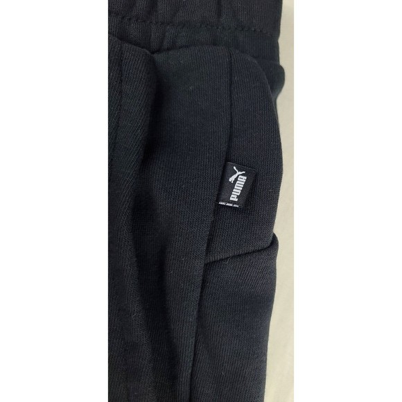 PUMA Essential Men's Sweat Bermuda Shorts Medium Black Regular Fit Cotton Terry - Picture 9 of 10